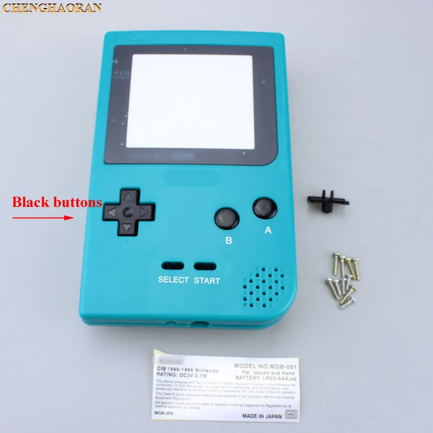 Teal цвет полный Чехол Крышка для корпуса Замена корпуса для Gameboy Карманная игровая консоль для GBP корпус с кнопками комплект