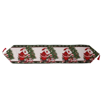 

Ornaments Table Runner Cover 1x Christmas Tablecloth Dining Decorative