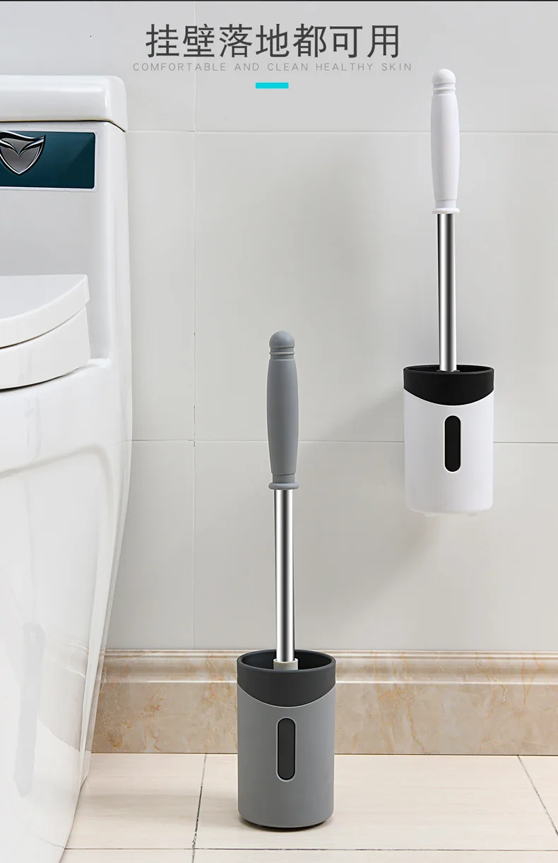 Удобный и съемный держатель для туалетной щетки, настенная Чистящая Щетка для туалета настенный, для дома, для чистки пола, аксессуары для ванной комнаты