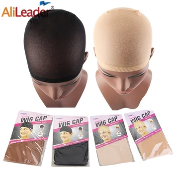 

Alileader Beautiful Invisible Nude Beige Stocking Cap Wig 12pcs/6packs Nylon Deluxe Snood Hair Nets For Making Wigs Free Size