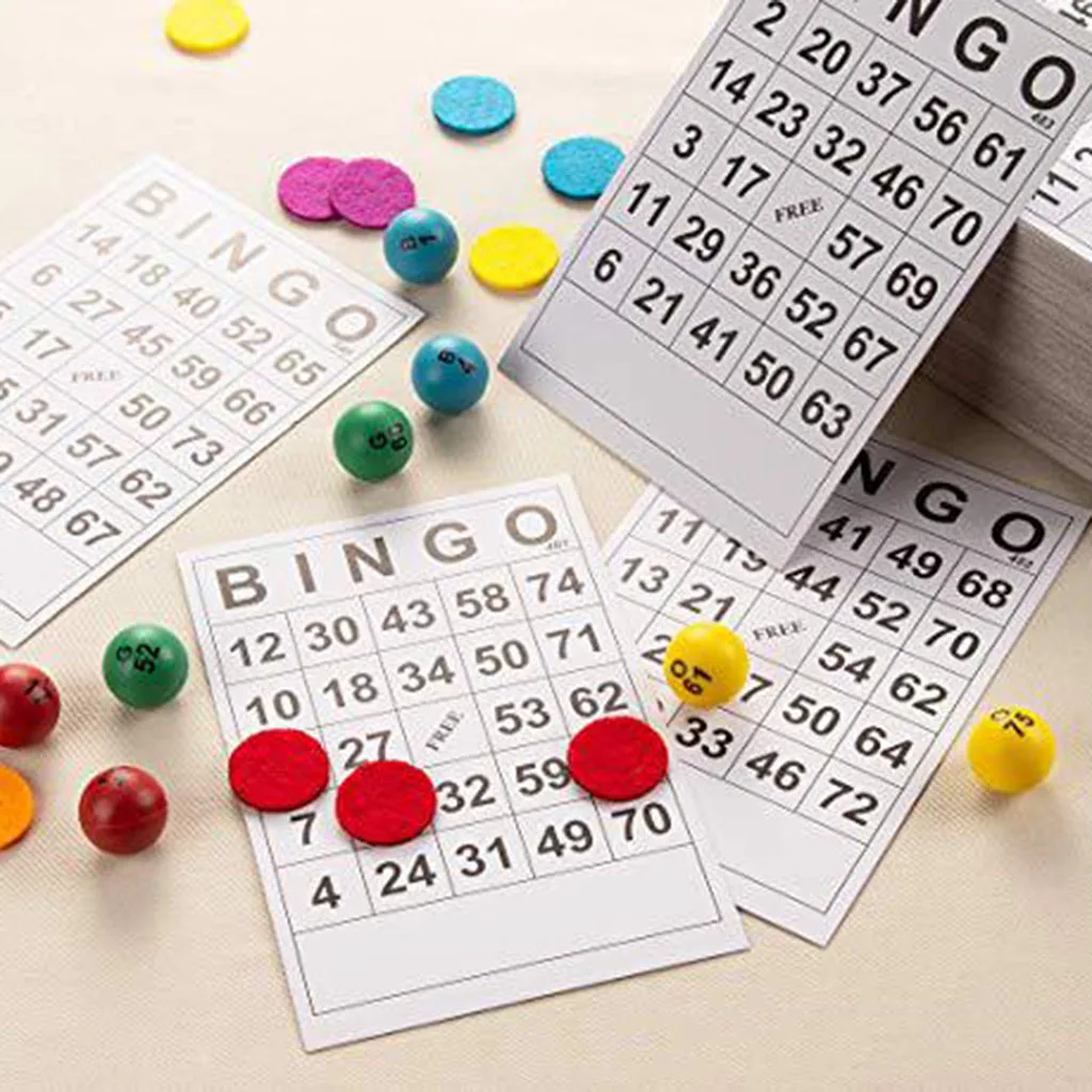 60pcs Large Bingo Cards Easy Read For Adults & Children Bingo Game Cards Sheets 0 To 75 Digits 5.9x7.1