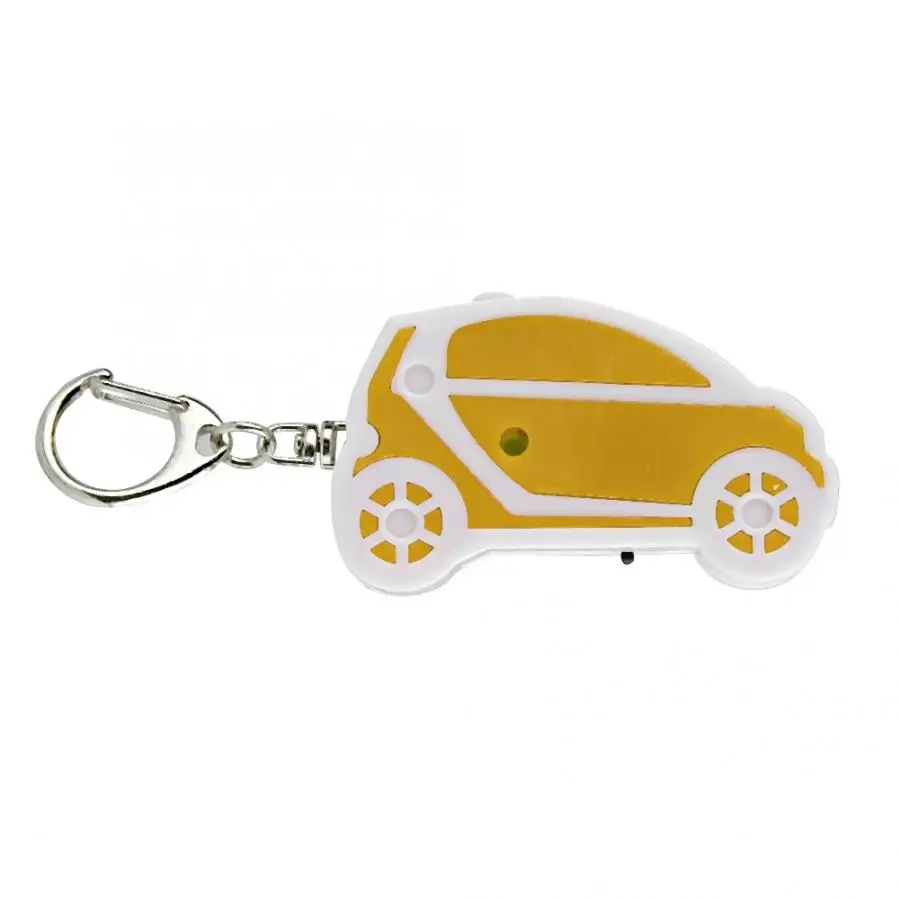 Yellow and white Светодиодный анти-потерянный ключ Finder сигнализации брелок свисток Звуковой сигнал Управление голос Управление устройство против потери - Цвет: Yellow and white