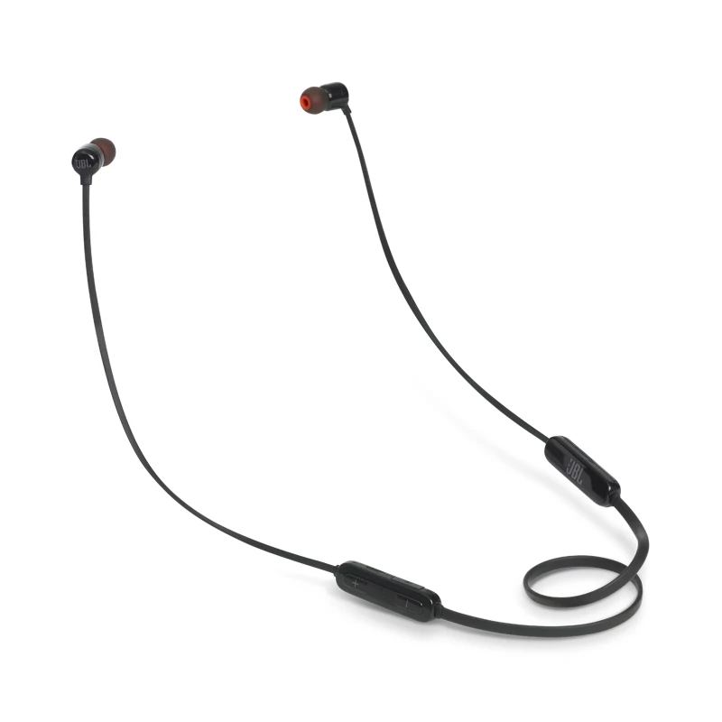 JBL T110BT Беспроводной Bluetooth наушники-вкладыши стерео бас звуком с защитой от пота спортивные наушники 3-кнопочный пульт дистанционного управления с микрофоном наушники - Цвет: Black