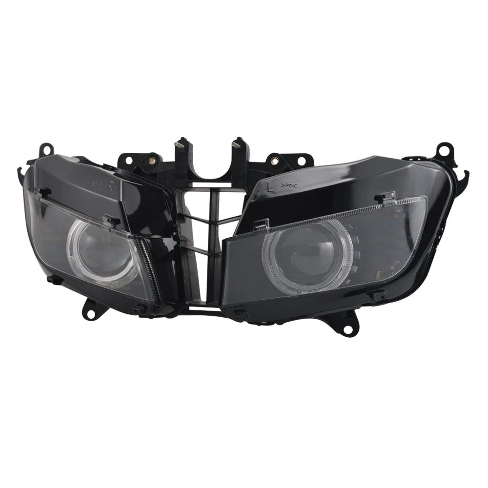Motorcycle Hid Bi Xenon Projector Conversion Headlight Assembly L H Beam White Angel Eyes Led Head Lamp For Honda Cbr600rr 13 18 Aliexpress