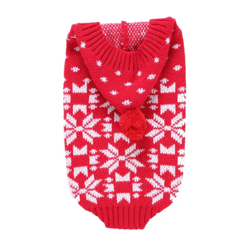 TPFOCUS свитеры для домашних животных повседневные Рождественские толстовки с принтом снежинки костюм с высоким воротником Одежда для зимы и осени собака мелких пород