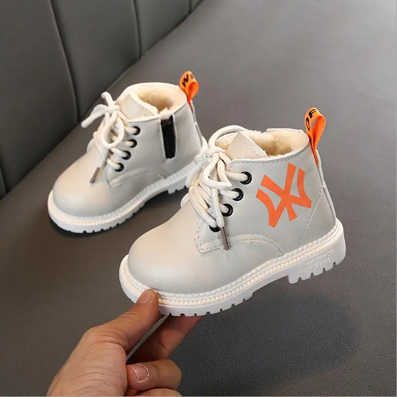 

Hot Winter Children Snow Boots For Girls Boys Comfort Thick Antislip Short Boots Fashion Cotton-padded Shoes