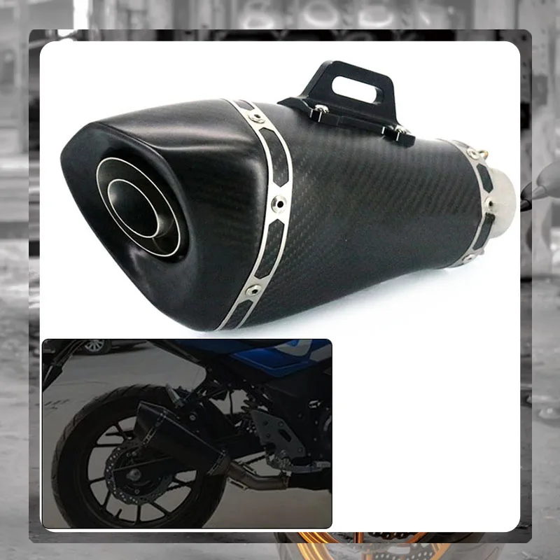 Для YAMAHA YZF R1 R3 R6 R25 R125 XJ6 XJR1300 T-MAX 530 500 id: 51 мм мотоциклетные изменение углеродного волокна глушитель выхлопной трубы автомобиля