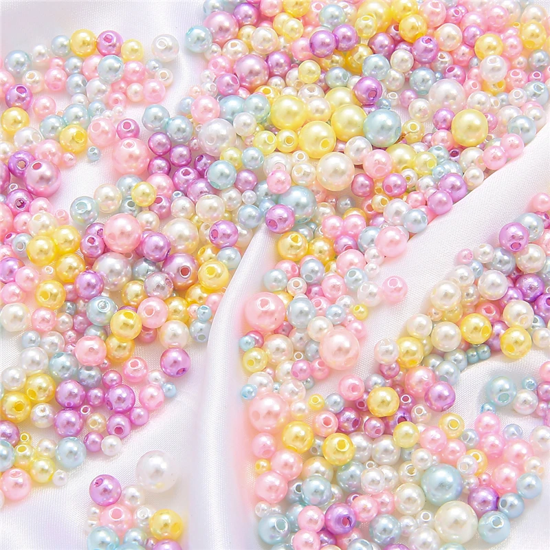 Pearl Beads,300pcs Pearl Beads for Crafts 8mm AB Colors Pearl for