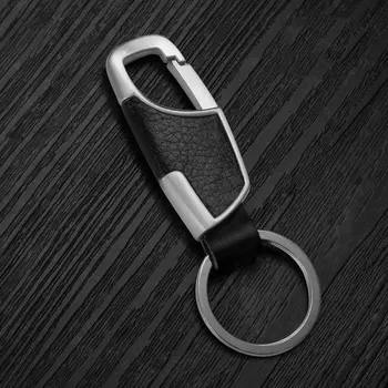 

1PC Good Leather Belt Buckle Clip Keychain Key Chain Ring 4 Color For Options Free Shipping