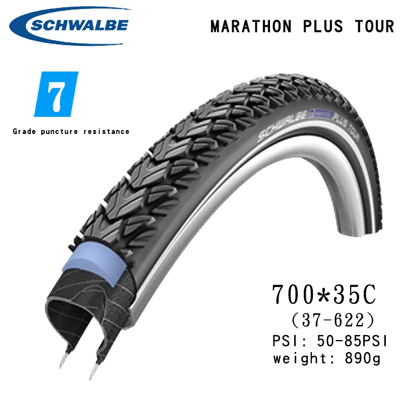 Schwalbe marathon plus tour tire 26 inch steel wire stab proof