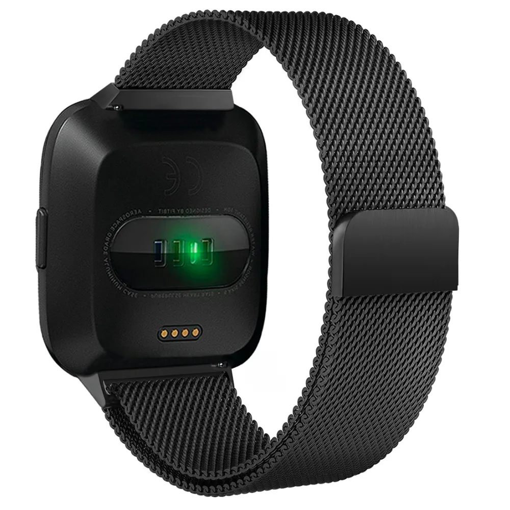 Хохлатый ремешок для Fitbit Versa ремешок Миланская петля браслет из нержавеющей стали ремешок для Fitbit Versa аксессуары для умных часов