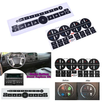 

2PCS Black AC Dash Button Repair Kit Decal Sticker Replacement For Chevrolet Tahoe LT & LTZ 2006-2015