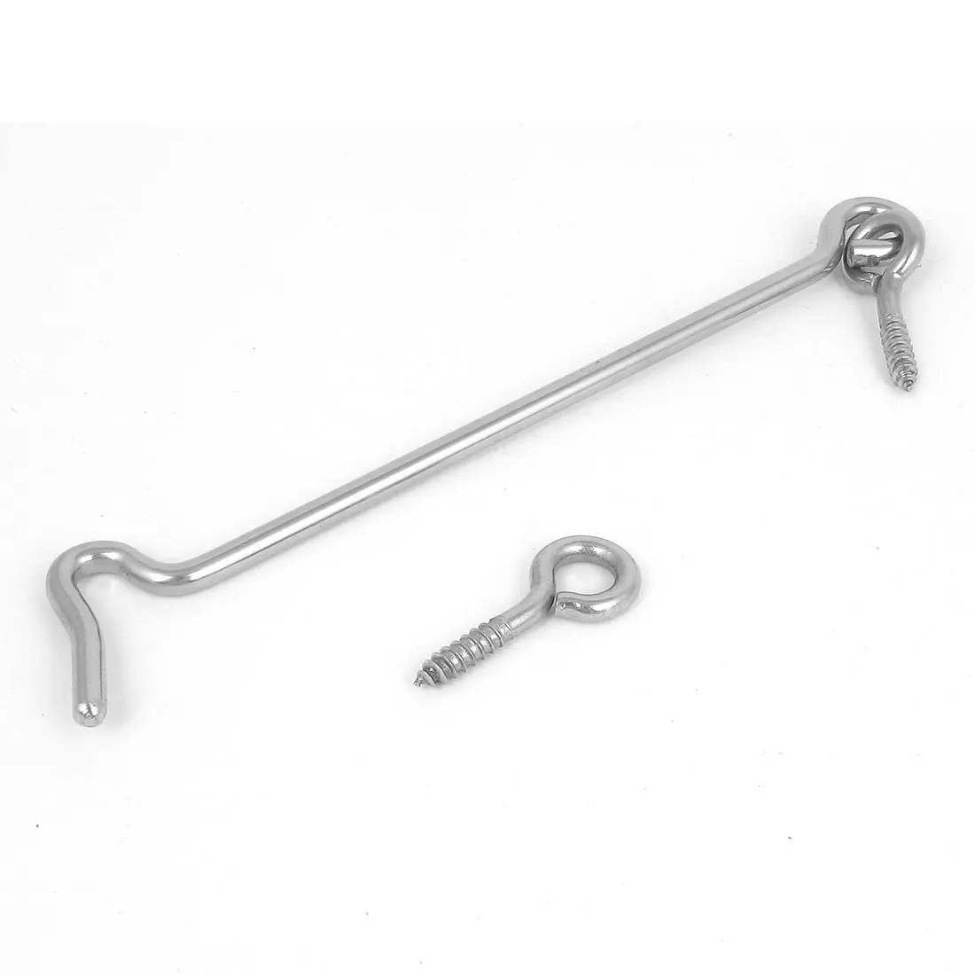 

uxcell Door Window Catch Eye Cabin Hook Fasteners Silver Tone 150mm 6" Length