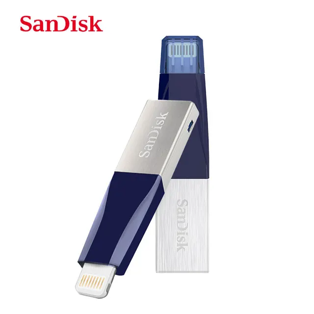 Sandisk iXPAND USB 3.0 OTG Flash Drive 64GB Lightning to Metal Pen Drive 128GB 256GB U Disk For iPhone iPad iPod Memory Stick 1