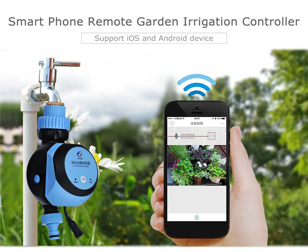 Automatic Intelligent Electronic Water Timer Smart Phone Remote Garden Irrigation Controller Watering System Solenoid Valve12