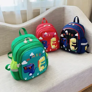 

2020 School Bags for Kindergarten Boys Girls Backpacks Dinosaur Printing Polyester Children Backpacks Fits 3-6 Years Old Kids
