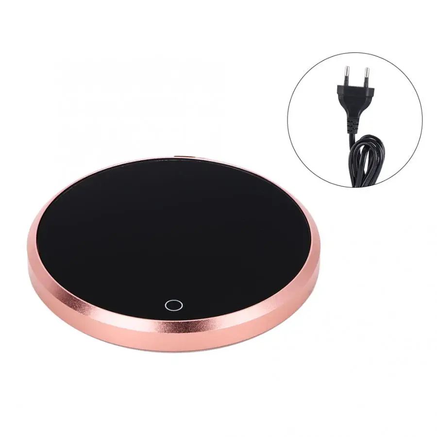 

Waterproof Touch Thermostat Heating Coaster Pad Electric Coffee Mug Warmer Gold Heating Coaster Pad
