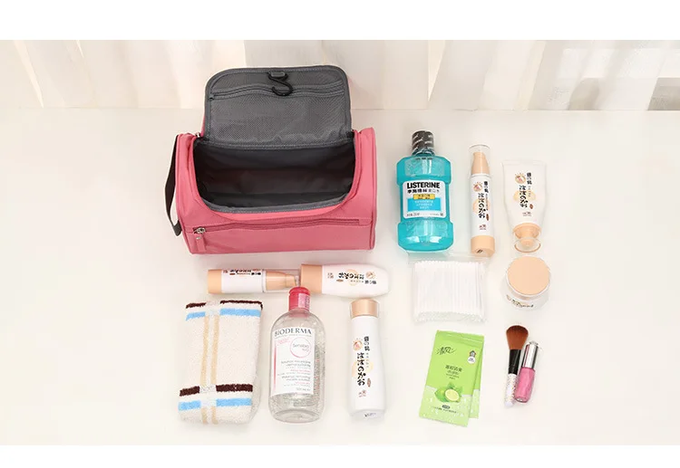Portable Travel Toiletries Cosmetics Storage Box Folding Waterproof Men Hanging Wash Bag Women Makeup Organizer Cases