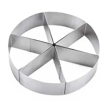 

6 Layered Decorating Slice Tool Baking Circular Cake Ring Stainless Steel Heat Resistant Anti Corrosion Cutter Mold Mousse