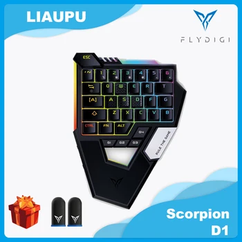 

Flydigi Scorpion One-handed Mechanical Keyboard PUBG mobile Bluetooth for iOS/Android Phone iPad Tablet Dedicated