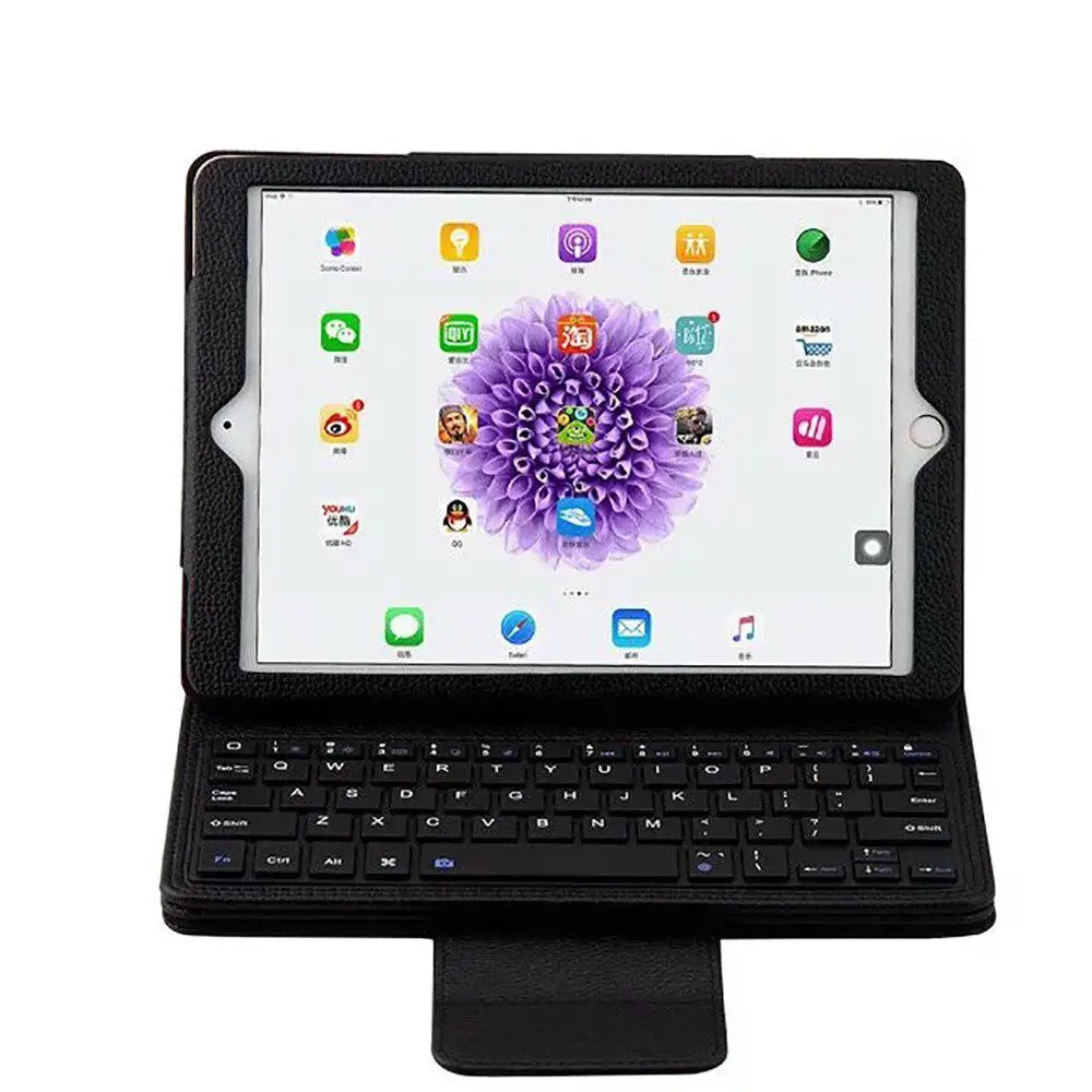 Для iPad air/air2/Pro9.7/new iPad тонкая Bluetooth клавиатура+ кожаный чехол-подставка