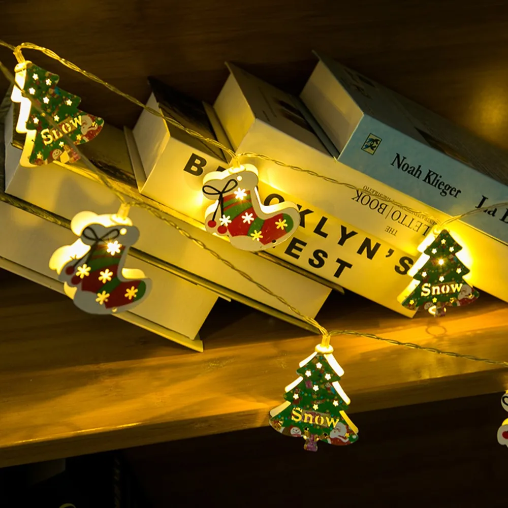 

Leaves Christmas tree Light String led copper wire Battery string lights for Wedding forest Table Christmas home party Decoratio