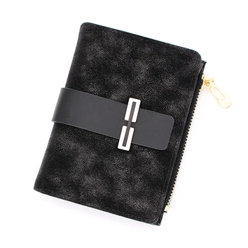 

High Quality PU Soft Luxury Brand Scrub Leather Wallet Women Card Holder Ladies Purse Women Wallets Clutch Money Bag Coin Pocket