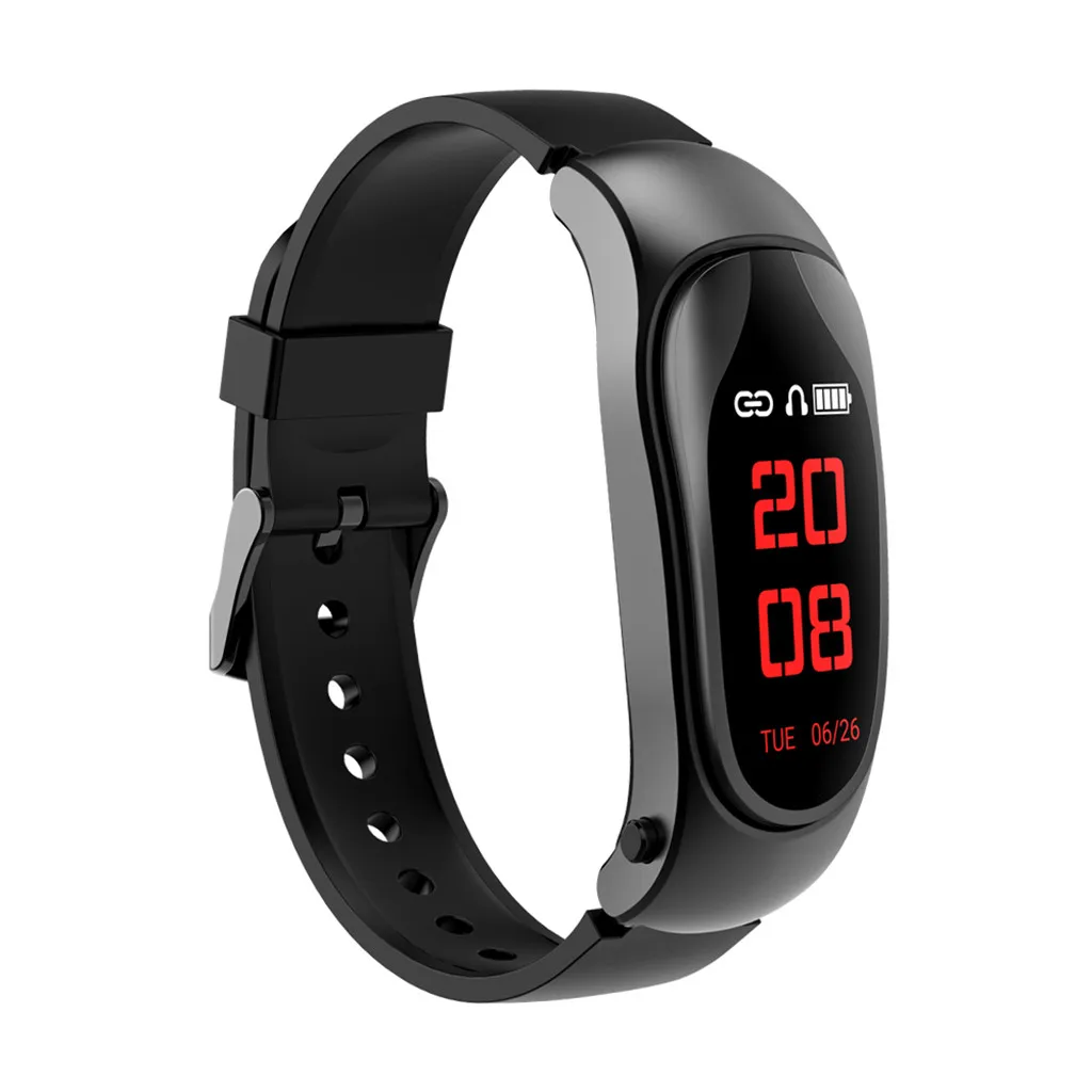 

mosunx Smart Watch and Headphones 2 in 1 for Android iOS Fitness Calorie Wristband Smart Watch with Heart Rate Monitor Sports