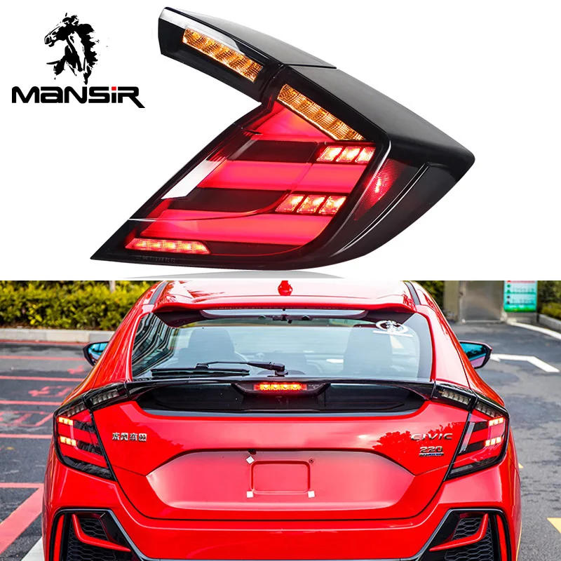

Car LED Tail Light For Honda Civic Hatchback Type R Rear Running Light Brake Reverse Lamp Turnning Signal Taillight