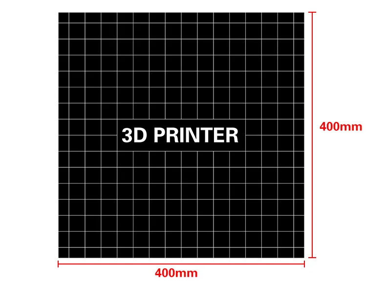 400*400 мм 3d принтер тепло горячие наклейки для кровати координатная печатная поверхность горячей кровати Наклейка Черная для 3d принтера платформа пленка