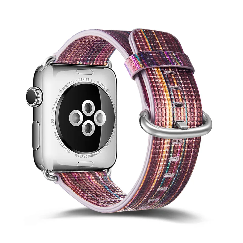 I Кожаный ремешок для наручных часов Apple Watch 4 ремешок 42 мм/44 мм Принт с цветком correa наручных часов iwatch серии 4/3/2/1 40 мм/38 мм браслет на запястье ремень - Цвет ремешка: I
