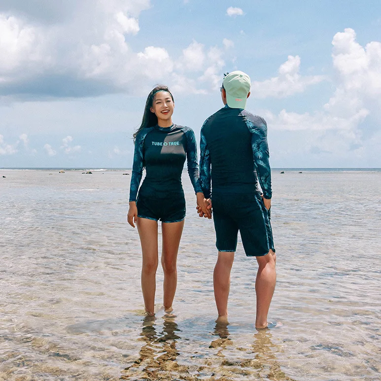 Sports Swimsuit Rashguard Women Surfing Surf Suits Guard Clothing Plavky New Diving Suit Men Dress Long Sleeve Drying Couple