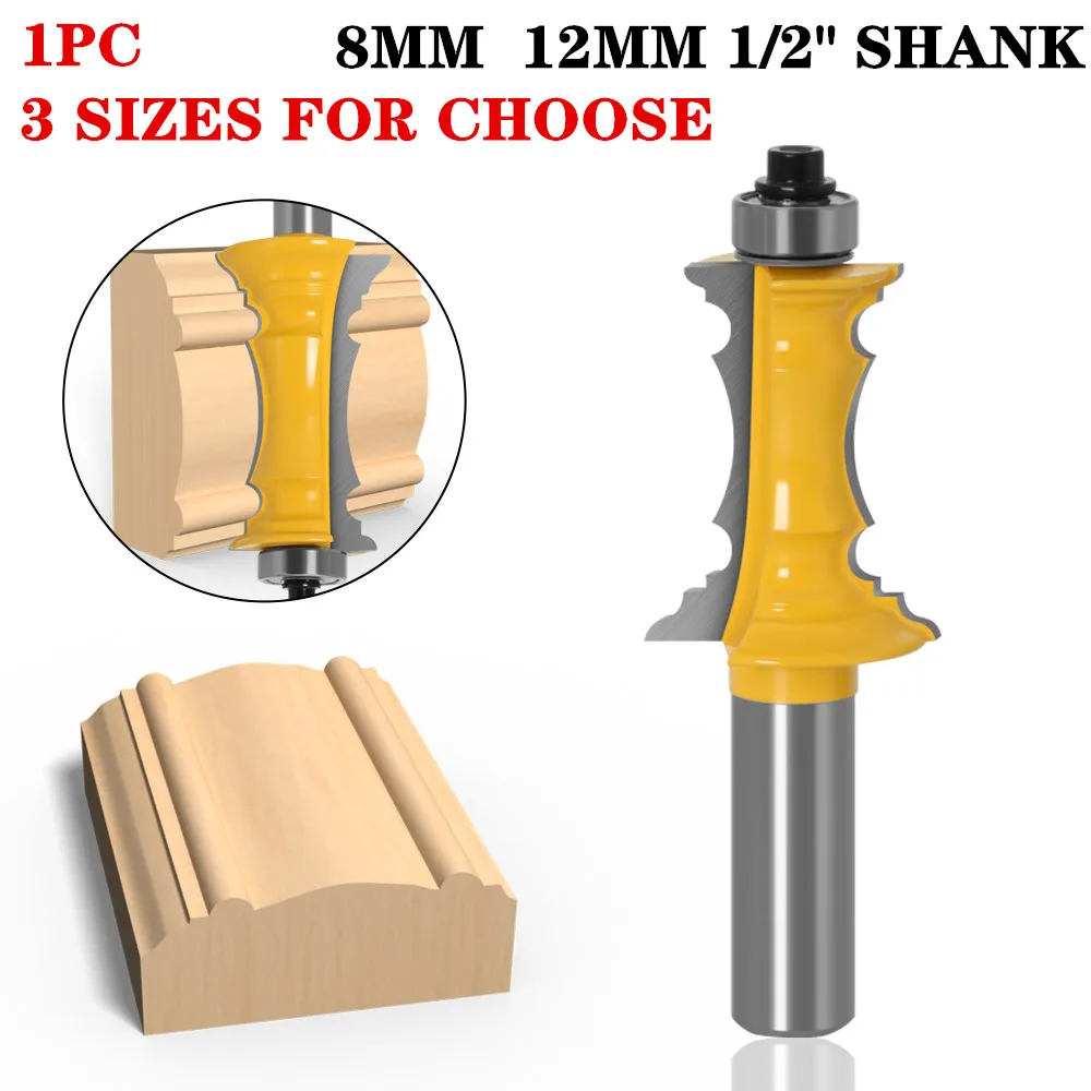 1Pc 1/2" 8mm 12mm Shank Chisel Woodworking Cutter Tools Mitered Drawer Front Molding Router Bit Wholesale Price | Инструменты