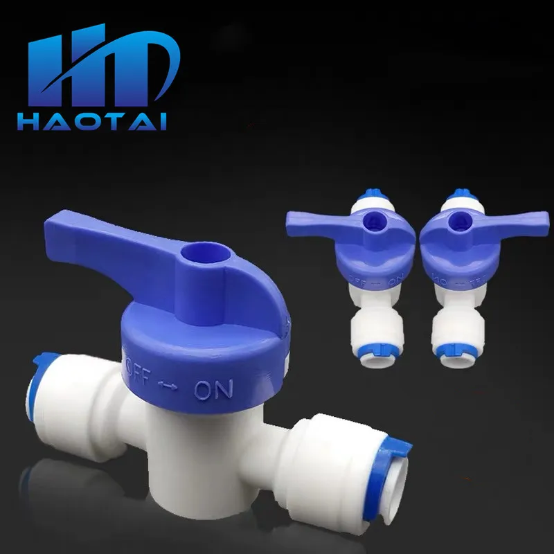 

5Pcs Equal Straight Water purifier 3/8" OD Hose Quick Connection Ball Valve RO Water Reveser Osmosis Aquarium System Fittings
