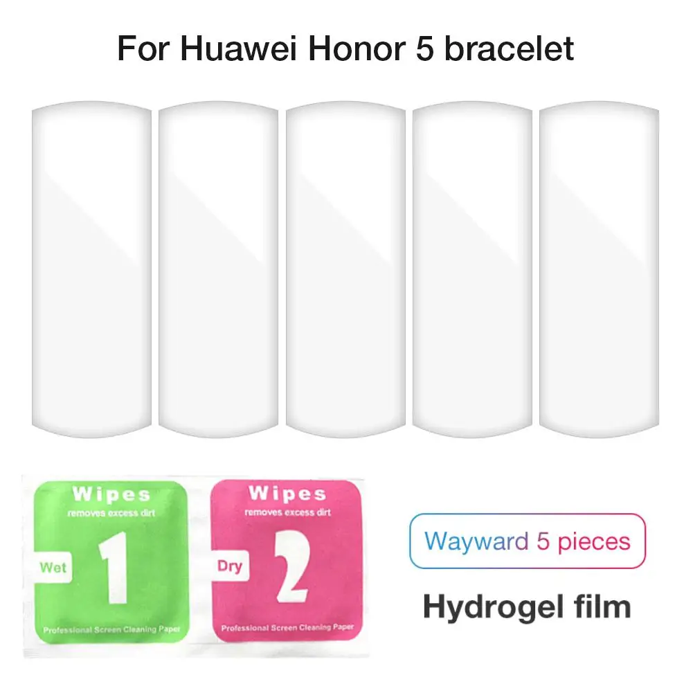 Защитная пленка против отпечатков пальцев для huawei браслет на память 5 полноэкранная защитная пленка из термополиуретана пленка для huawei Honor Band 5 - Цвет: 5PCS