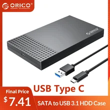 Чехол ORICO HDD Type C SATA к USB 3,1 2,5 "HDD Box 5 Гбит/с внешний жесткий диск Корпус для HDD SSD жесткий диск чехол поддержка UASP Чехол ORICO HDD Type C SATA к USB 3,1 2,5 "HDD Box 5 Гбит/с внешний жесткий диск Корпус для HDD SSD жесткий диск чехол поддержка UASP