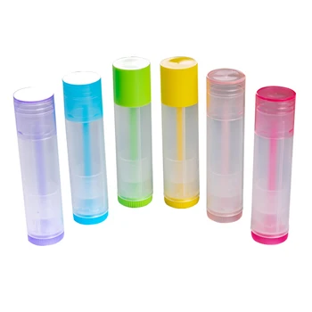 

10pcs 5g/5ml Plastic Lipstick Tube Lip Balm Vials Empty Cosmetic Containers Solid Glue Stick Transparent Travel Sample Bottles