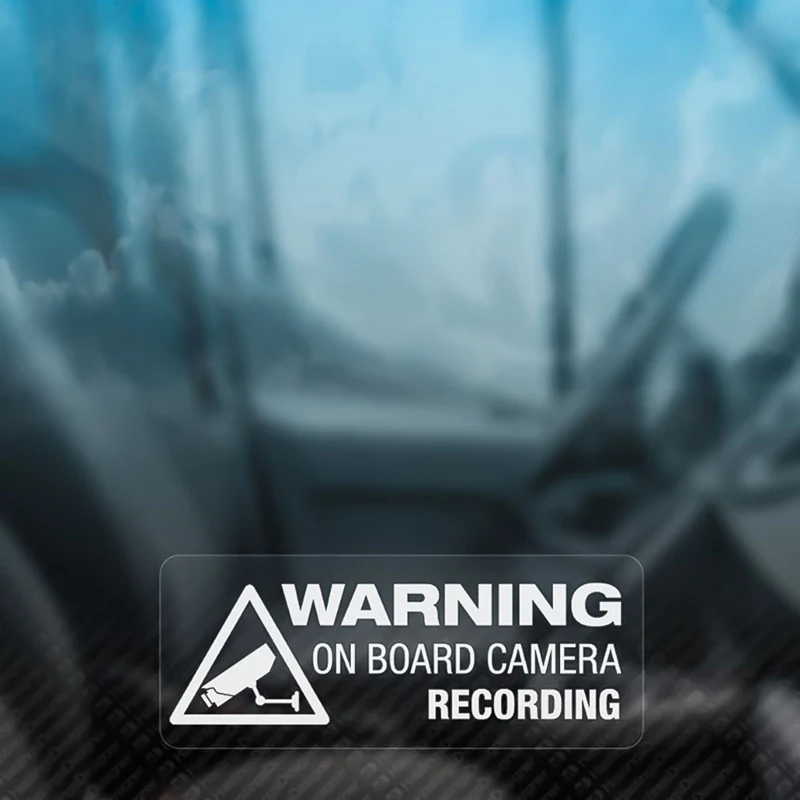 

Universal Warning On Board Camera Recording Car Window Truck Auto Vinyl Sticker Decor Car Styling
