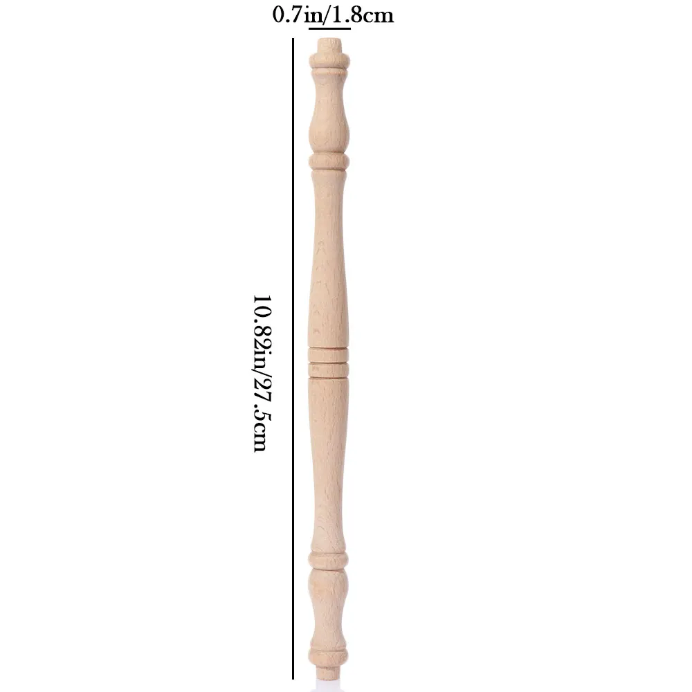 Vintage European-Style Solid Wood Carved Furniture Legs - Decorative Home Accents