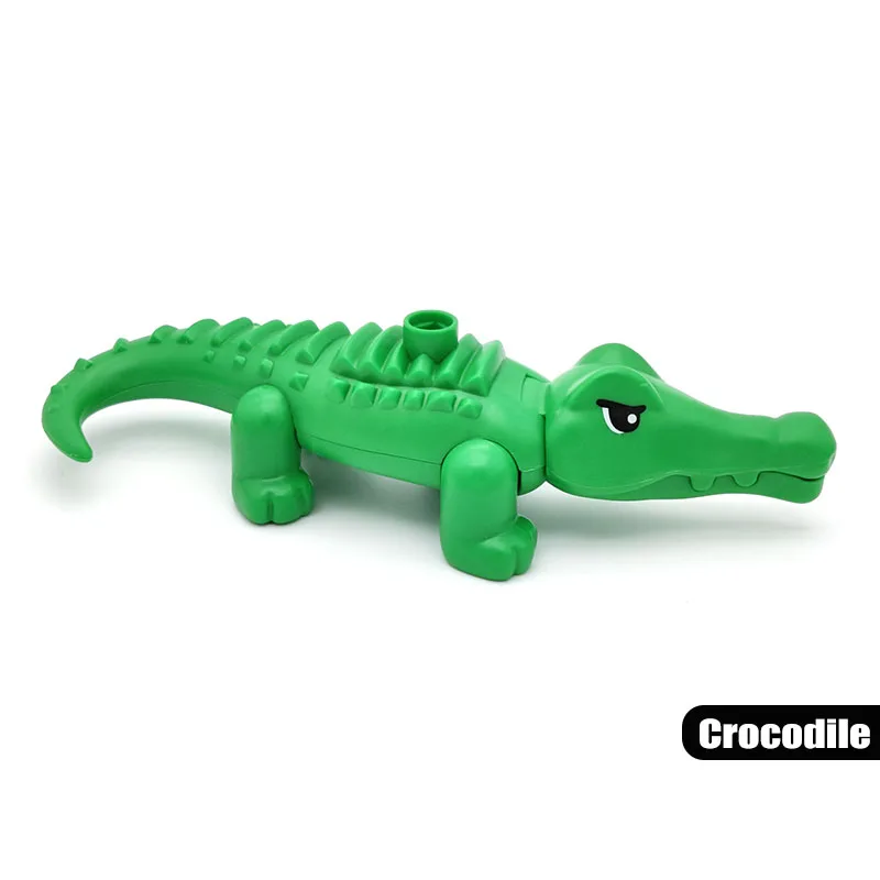 Large Building Block Ocean Zoo Whale Crocodile Lion Kangaroo Dolphin Wild Animal Block Enlighten Toys For Children Gift construction blocks,building blocks,anime block toys