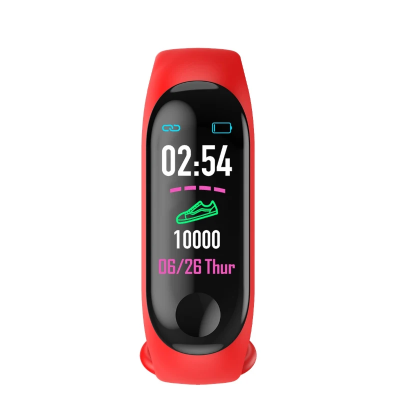 Смарт-часы для мужчин и женщин, пульсометр, кровяное давление, фитнес-трекер, умные часы, спортивные Смарт-часы для IOS Android - Цвет: RED