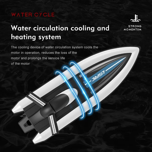 2.4GHz RC High Speed Boat LSRC-B8 Waterproof Model Electric Racing Speedboat Dual Motors 25km/hour Toys Boys VIP Free Shipping 2