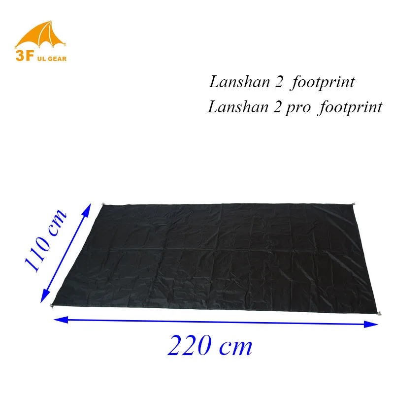 3F UL Gear LANSHAN 2 / 2 Pro Original Silnylon Footprint 220*110 cm Groundsheet