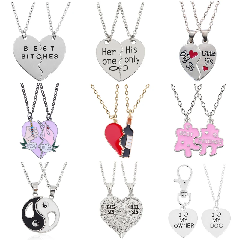 Best Friends Friendship Necklace Charm 
