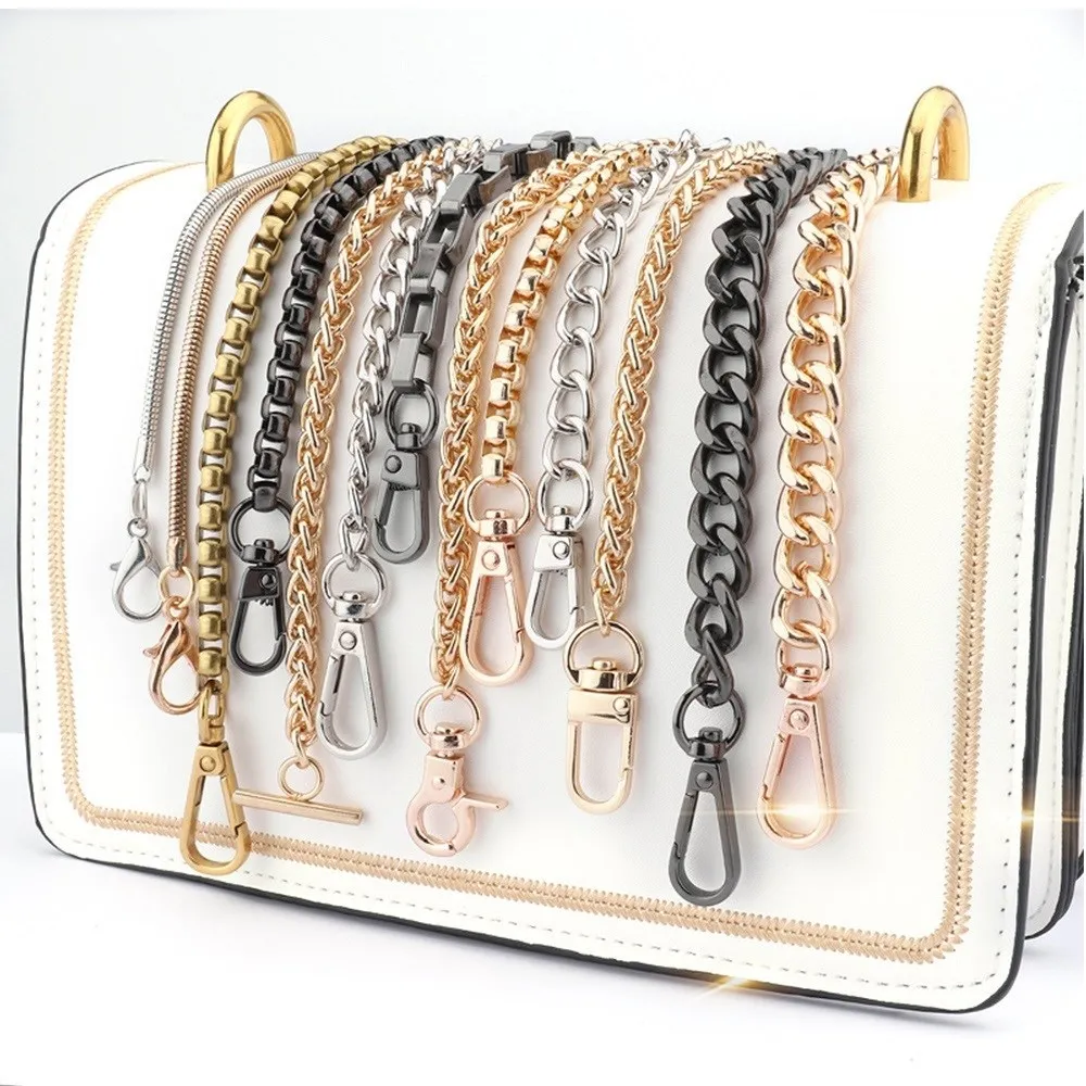 Einzelne Tasche Kette Zubehör Einzelne Schultergurt Tasche Kette Messenger Strap Ersatz Damen Tasche Rucksack Gold Strap Crossbody Zinklegierung Kette Zubehör Ersatz Ersatz Hundert Modelle Metallkette