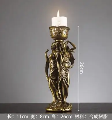 style 2(No candle) Европейский классический богиня декоративный подсвечник ретро подсвечник для дома при свечах романтический ужин мебель для кафе - Цвет: style 2(No candle)