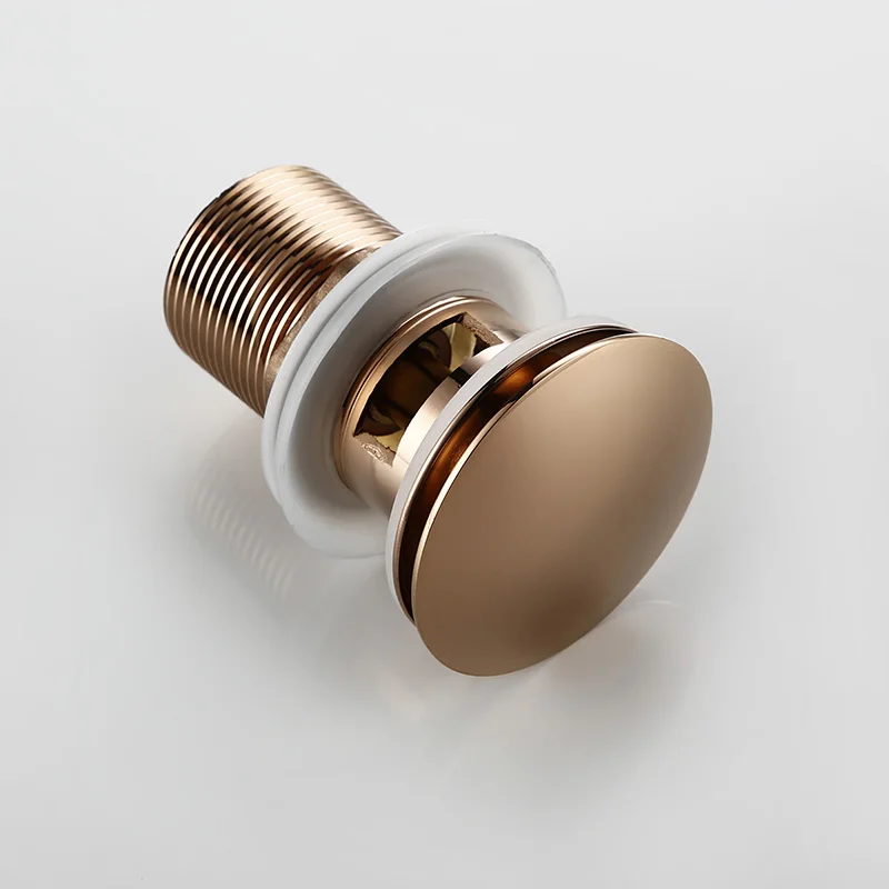 Bathroom Pop Up Drain Stopper Rose Gold Polished