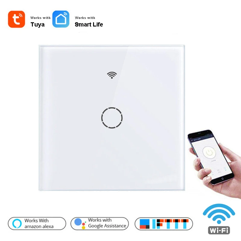 1/2/3 местный 1 позиционный Tuya Интеллектуальный переключатель Wi Fi настенный