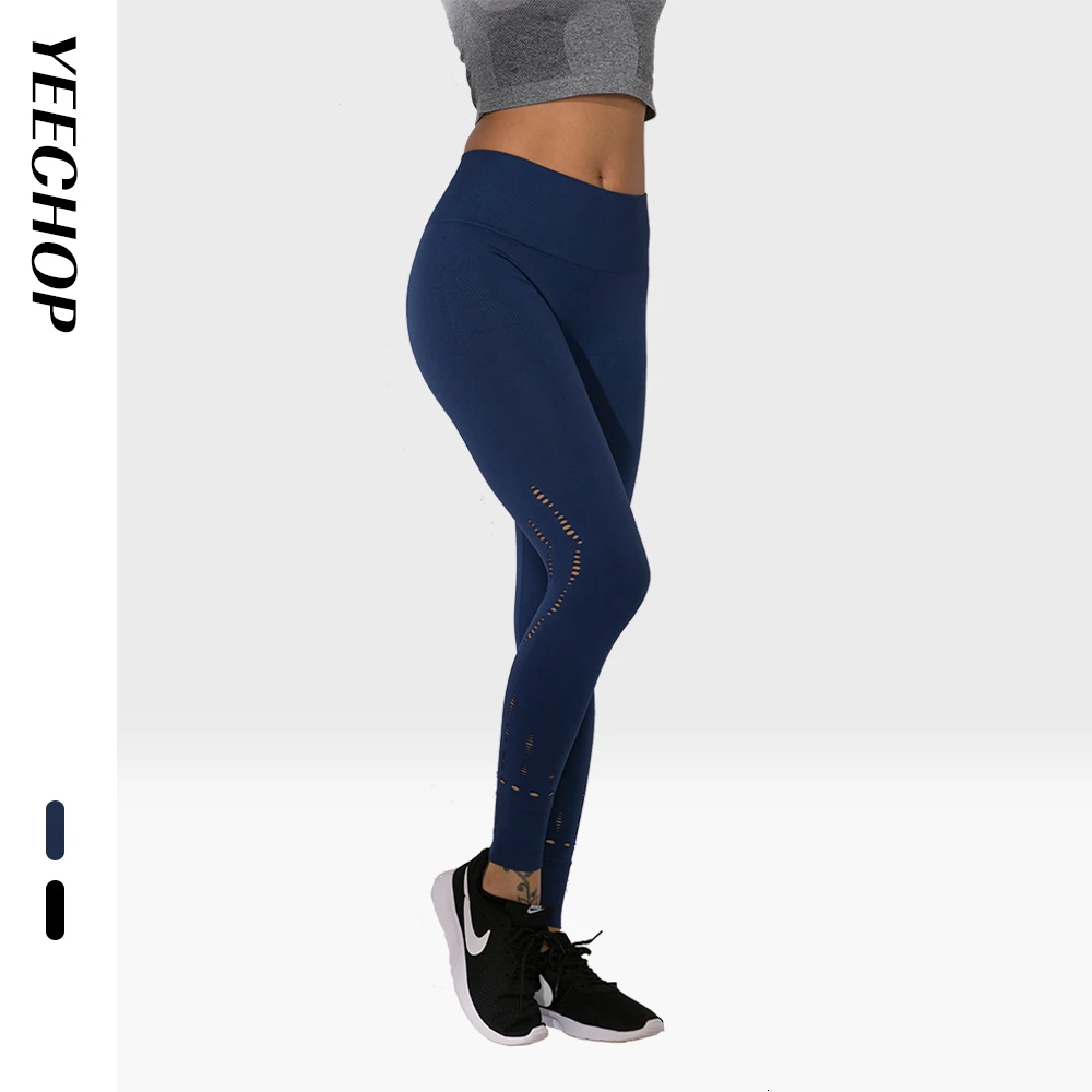 

Yeechop Tummy Control Gym Leggings For Women Workout Leggings Yoga Seamless Pants High Waist Fitness Clothing Pants