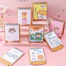 Calendrier mensuel de bureau, calendrier quotidien Kawaii, calendrier annuel de bureau, mignon, 2022
